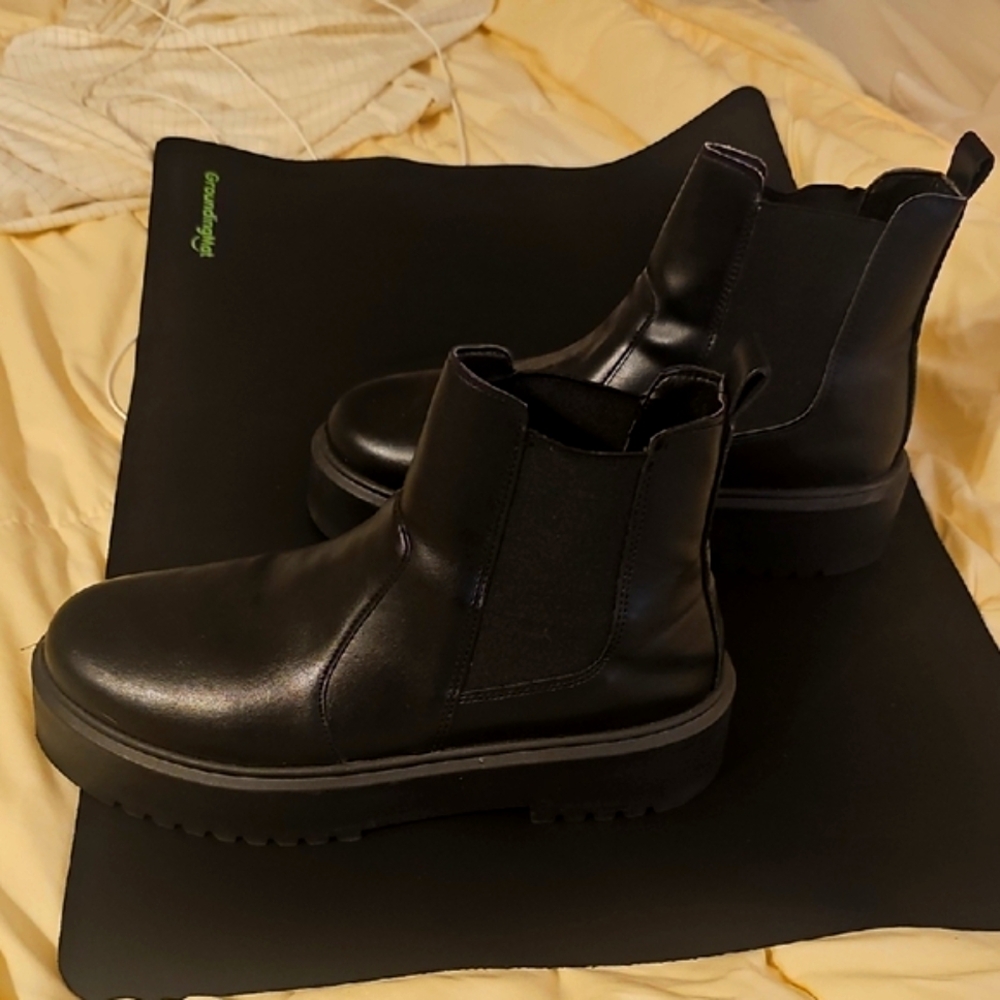 ASOS Aberdeen Chunky Black Ankle Boots